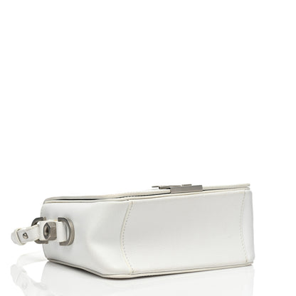Off-White Saffiano Striped Diag Binder Flap Bag White Black 4 of 10