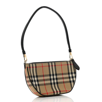 Burberry Vintage Check Calfskin Olympia Pouch Archive Beige 3 of 8