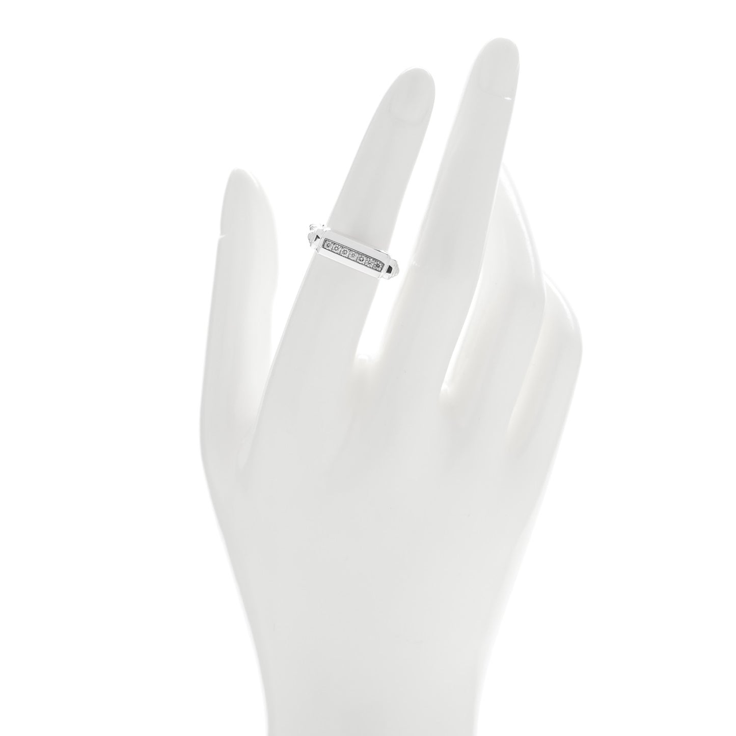 Sterling Silver Diamond Lexington Barrel Ring 49 5