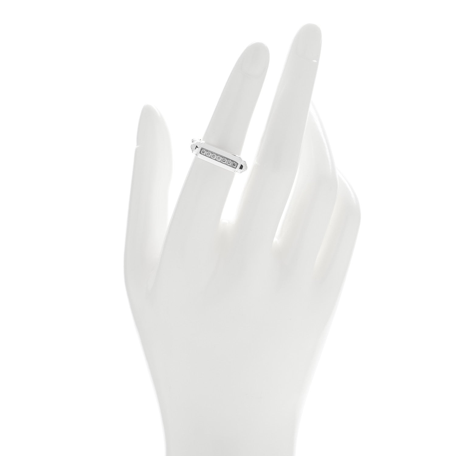 David Yurman Sterling Silver Diamond Lexington Barrel Ring 49 5 3 of 5