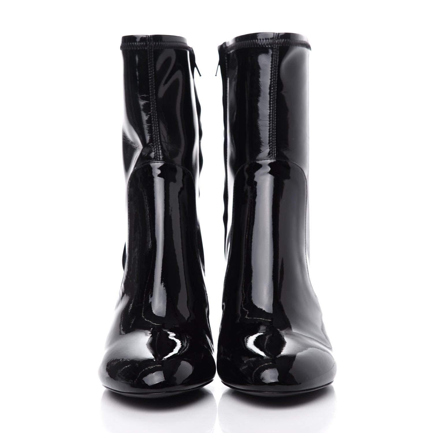 Louis Vuitton Patent Silhouette Ankle Boots 38 Black 2 of 10