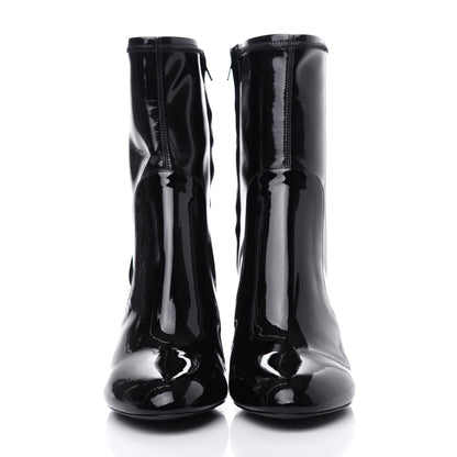 Louis Vuitton Patent Silhouette Ankle Boots 38 Black 2 of 10