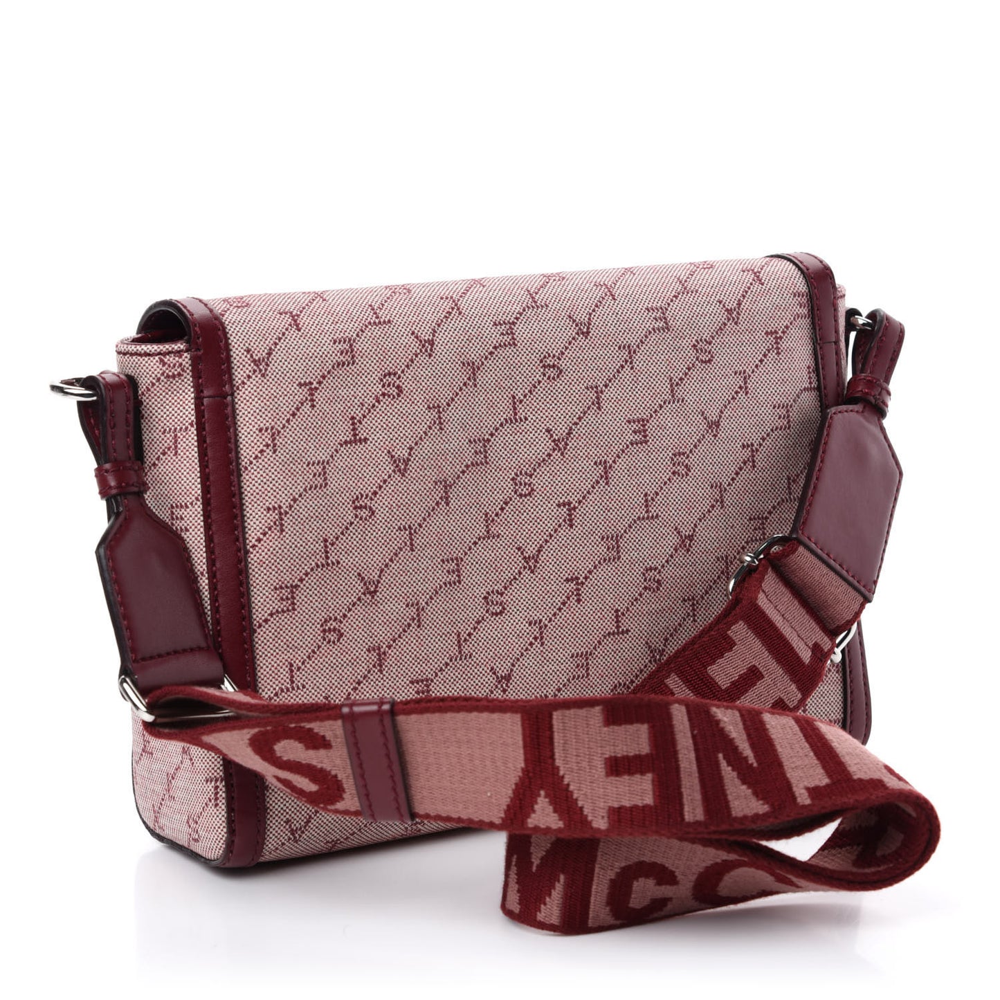 Canvas Logo Crossbody Bag Burgundy