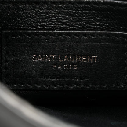 Saint Laurent Crinkled Calfskin Matelasse Monogram Baby Niki Chain Satchel Storm 6 of 12
