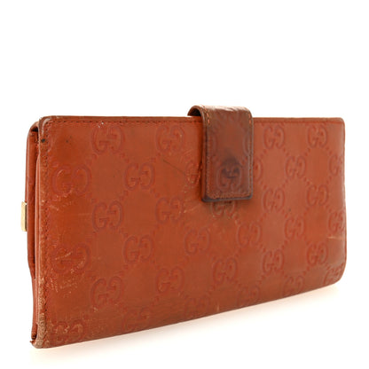 Gucci Guccissima Signature Dice Continental Wallet Orange 3 of 10