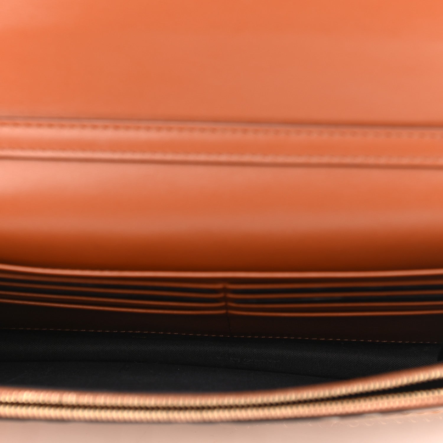 Fendi Vitello Soft F is Fendi Bi-Color FF 1974 Embossed Medium Envelope Wallet On Chain Camelia Saddler 5 of 10