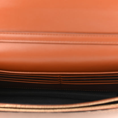 Fendi Vitello Soft F is Fendi Bi-Color FF 1974 Embossed Medium Envelope Wallet On Chain Camelia Saddler 5 of 10