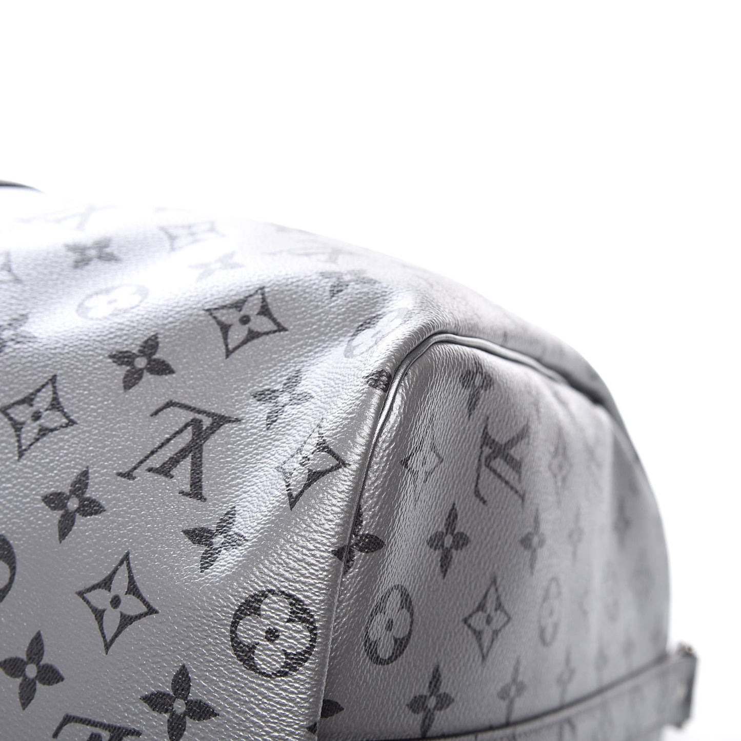 Metallic Monogram Keepall Bandouliere 50 Silver