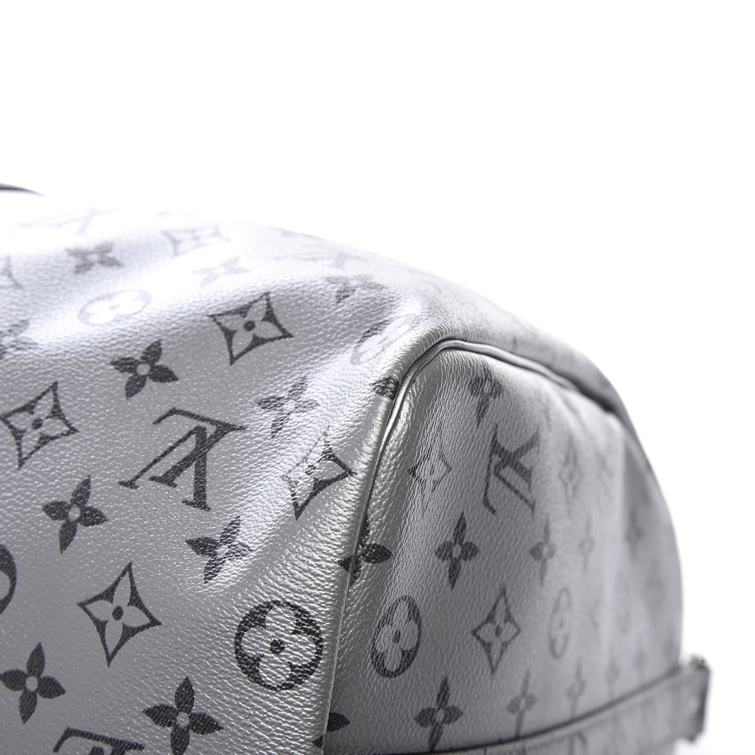 Louis Vuitton Metallic Monogram Keepall Bandouliere 50 Silver 12 of 14