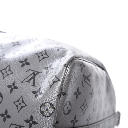 Louis Vuitton Metallic Monogram Keepall Bandouliere 50 Silver 12 of 14