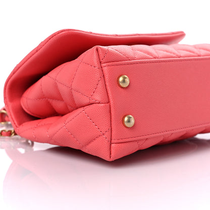 Chanel Caviar Quilted Mini Coco Handle Flap Pink 8 of 11