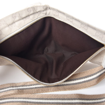 Gucci GG Monogram Web Double Pocket Belt Bag White 5 of 8