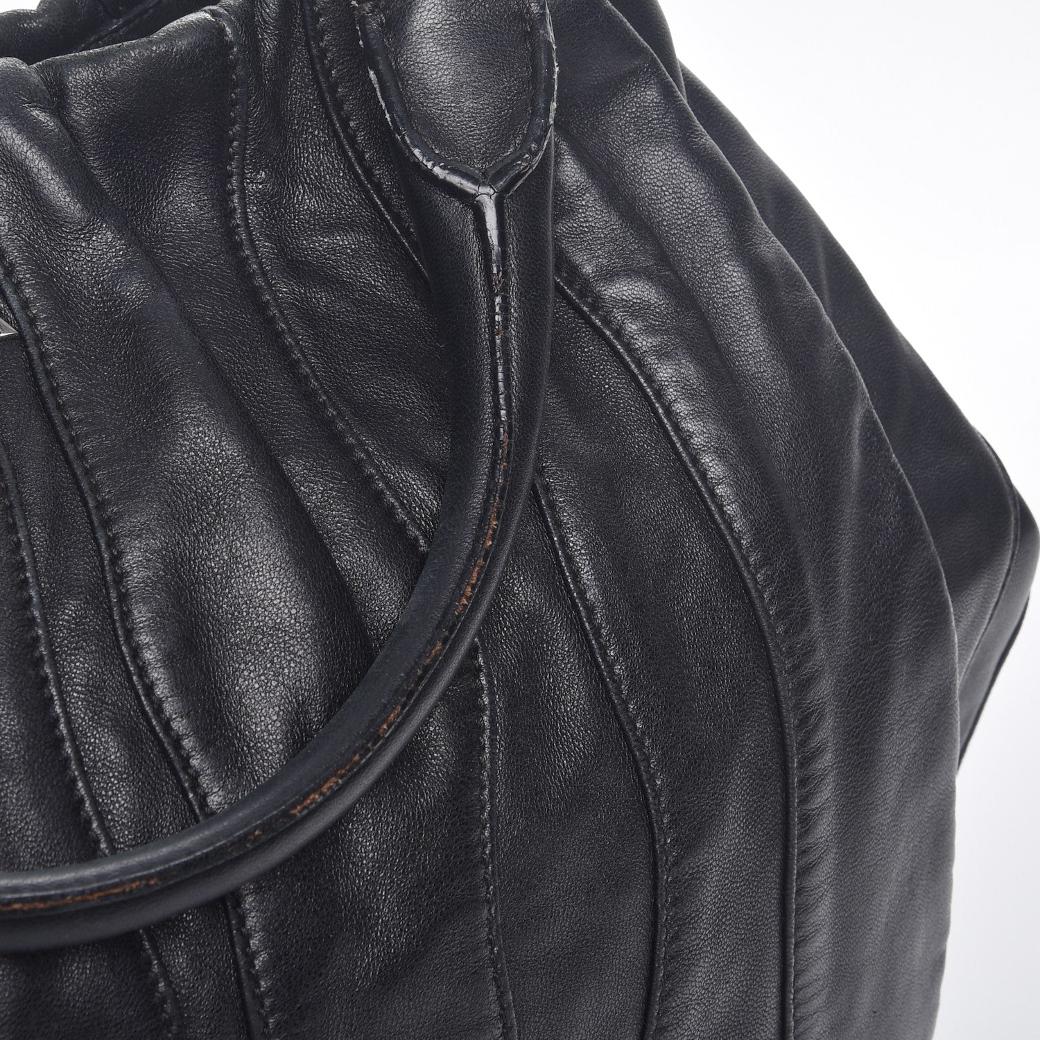 Prada Nappa Mordore Stripes Bag Nero Black 12 of 13