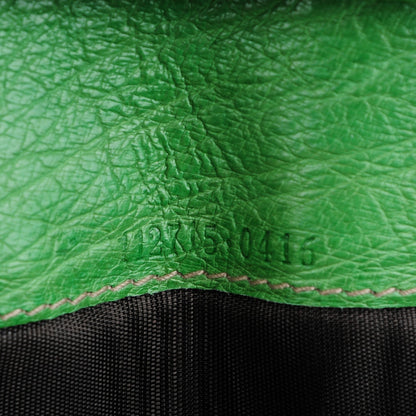 Gucci Ostrich Metal Bar Continental Wallet Green 7 of 7