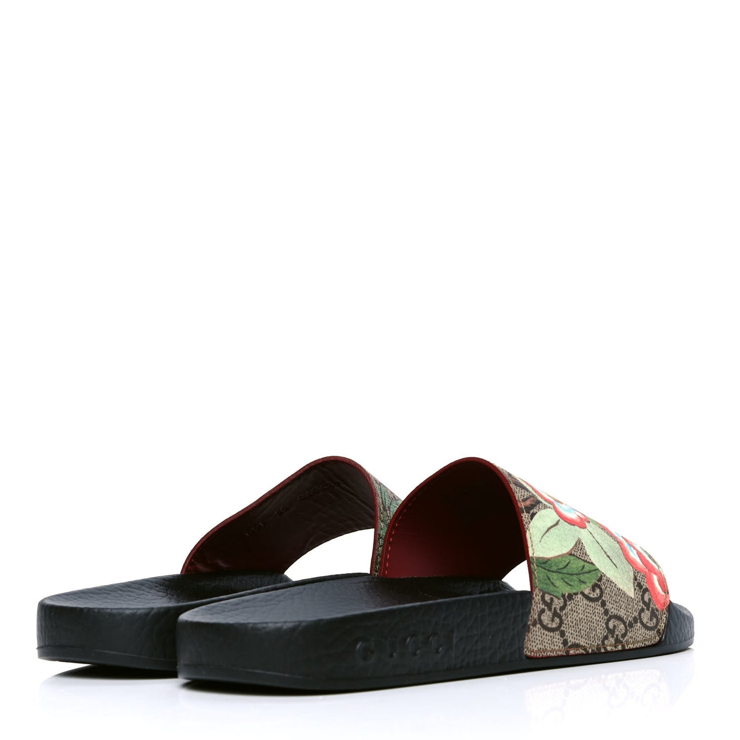 GG Supreme Monogram Tian Womens Slide Sandals 35 Beige Multicolor