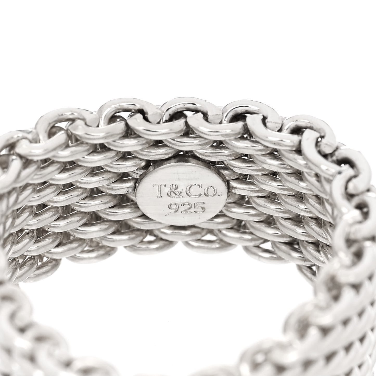 Sterling Silver Somerset Mesh Ring 54 7