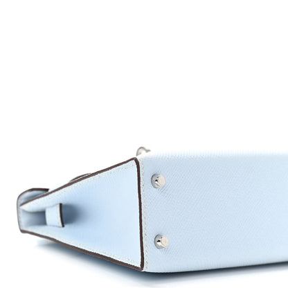 Hermes Epsom Mini Kelly Sellier 20 Bleu Brume 9 of 11