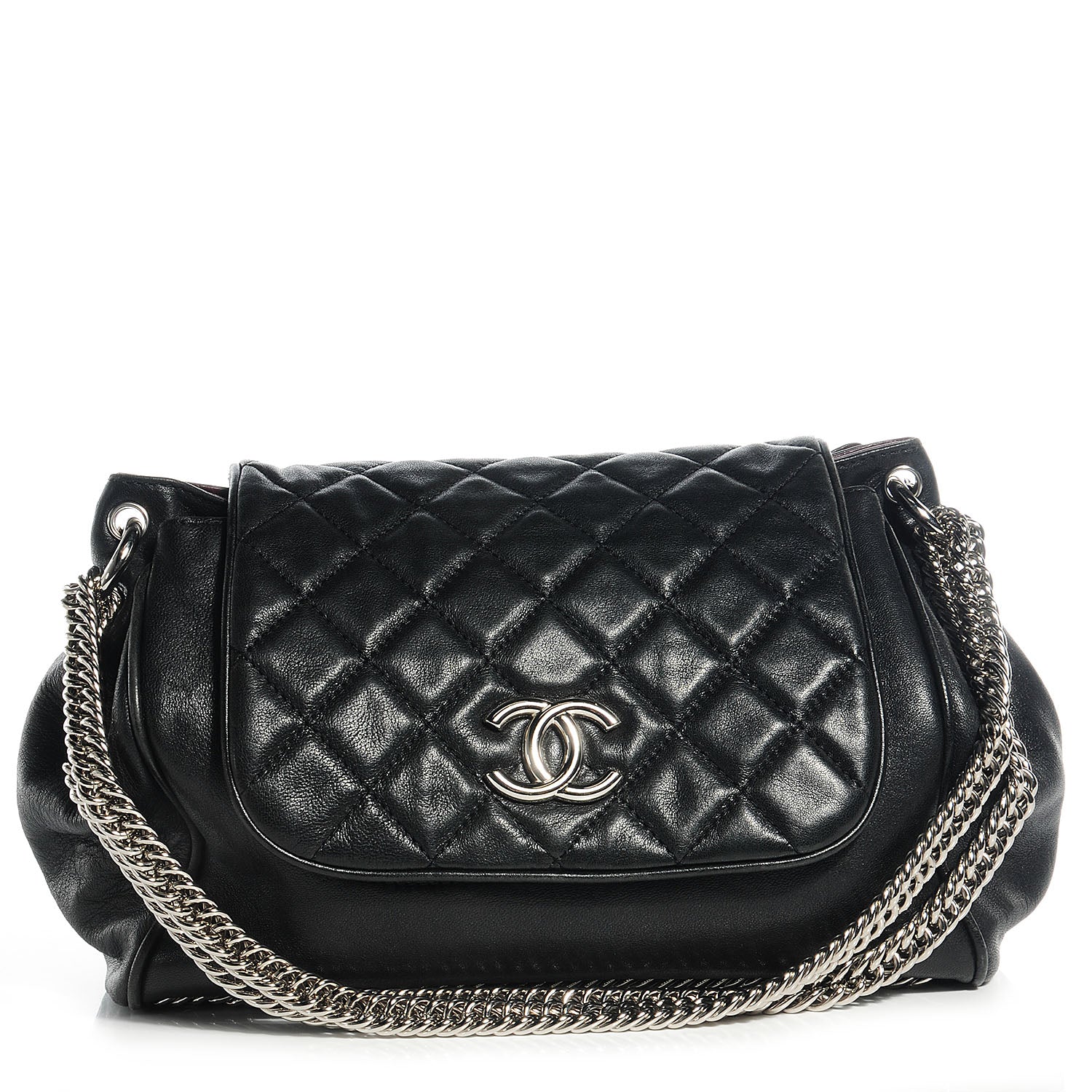 Chanel Lambskin Accordion Flap Black 1 of 7