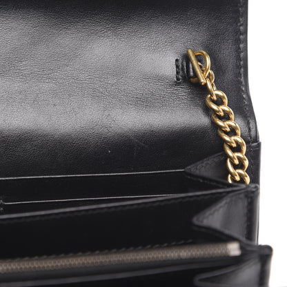 Gucci Calfskin Matelasse GG Marmont Chain Wallet Black 12 of 12