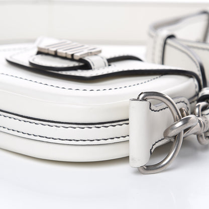 Christian Dior Calfskin Mini D Fence Saddle Bag White 10 of 11