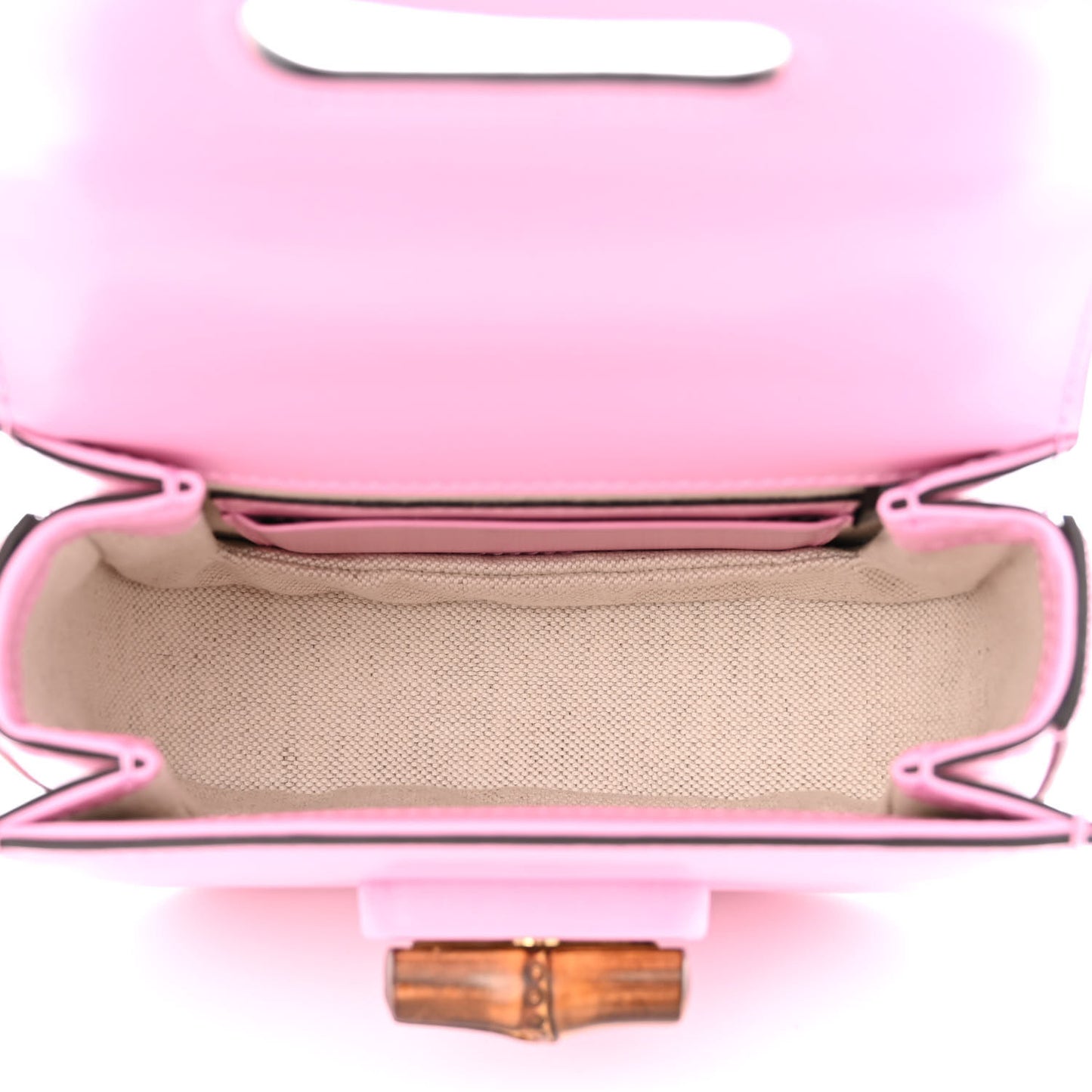 Boarded Dyana Lux Calfskin Web Mini Bamboo 1947 Top Handle Bag Nice Pink