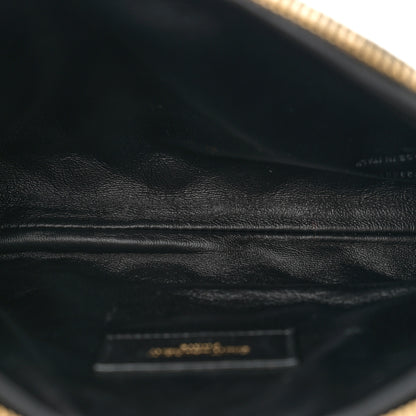 Saint Laurent Lambskin Quilted Gaby Zipped Pouch Black 5 of 11