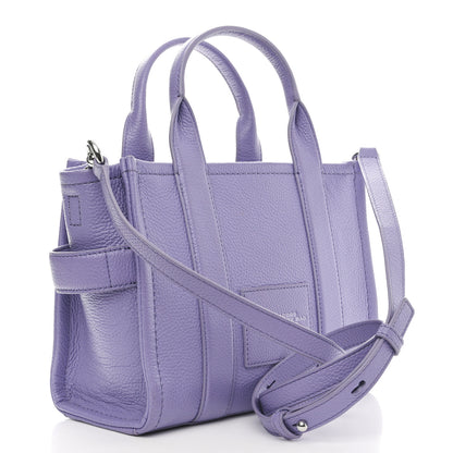 Marc Jacobs Grained Calfskin Mini The Tote Bag Purple 3 of 11
