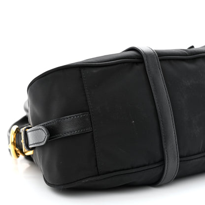 Prada Tessuto Nylon Soft Calfskin Shopping Satchel Black 11 of 13