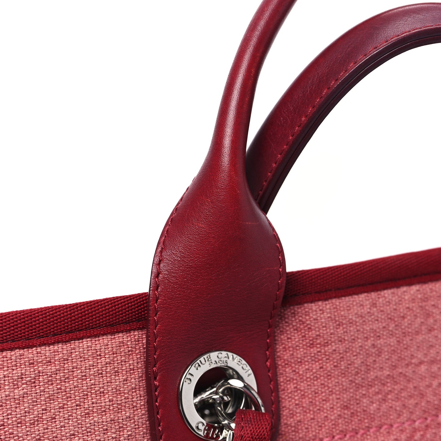 Canvas Medium Deauville Tote Red