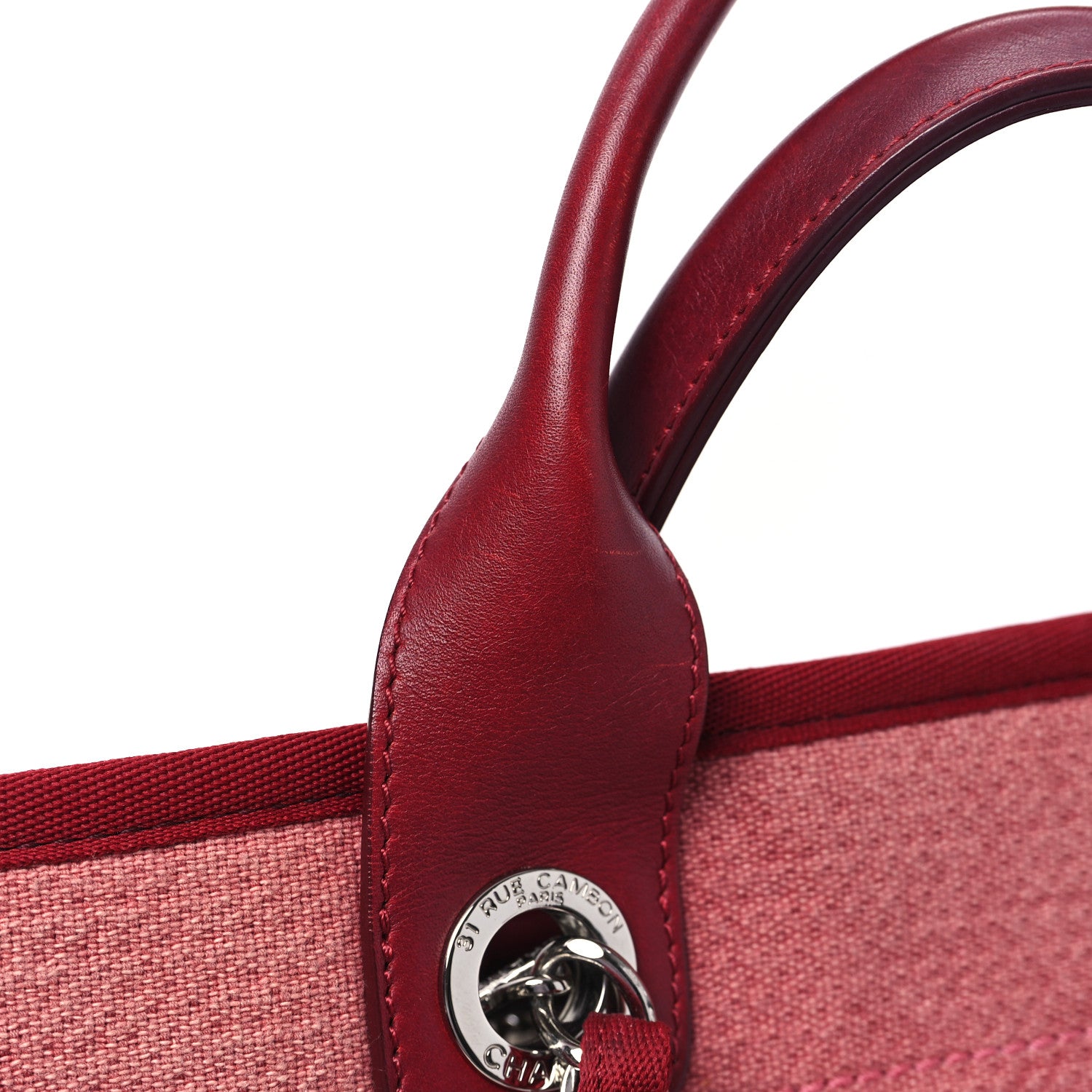 Chanel Canvas Medium Deauville Tote Red 14 of 14