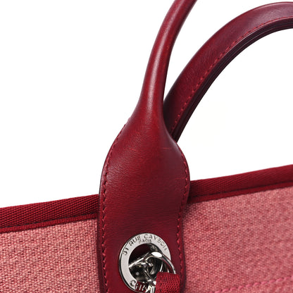 Chanel Canvas Medium Deauville Tote Red 14 of 14