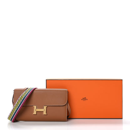 Hermes Evercolor Cavale Constance Long Wallet To Go Gold Multicolor 9 of 9