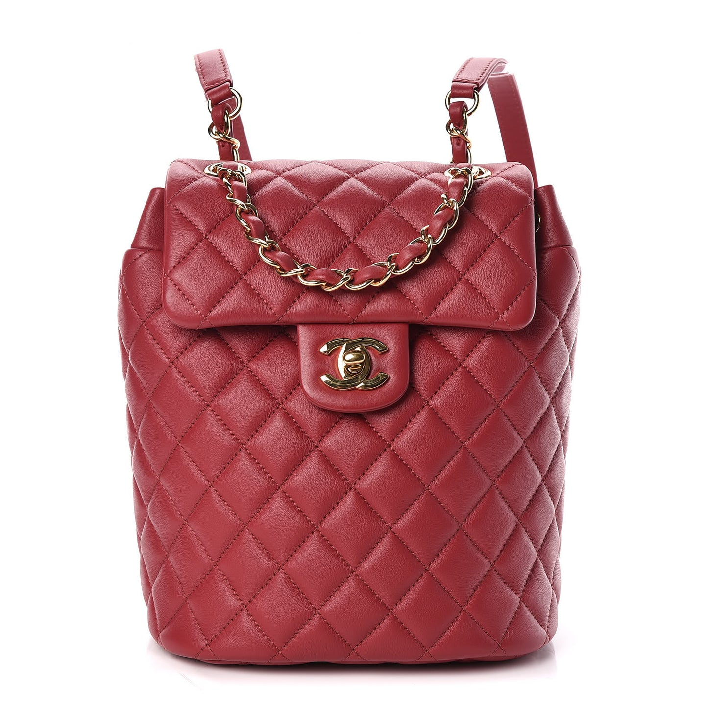Calfskin Quilted Mini Urban Spirit Backpack Red