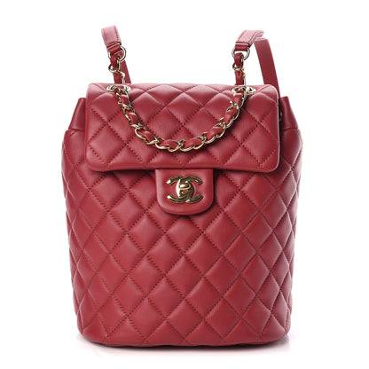 Chanel Calfskin Quilted Mini Urban Spirit Backpack Red 1 of 8