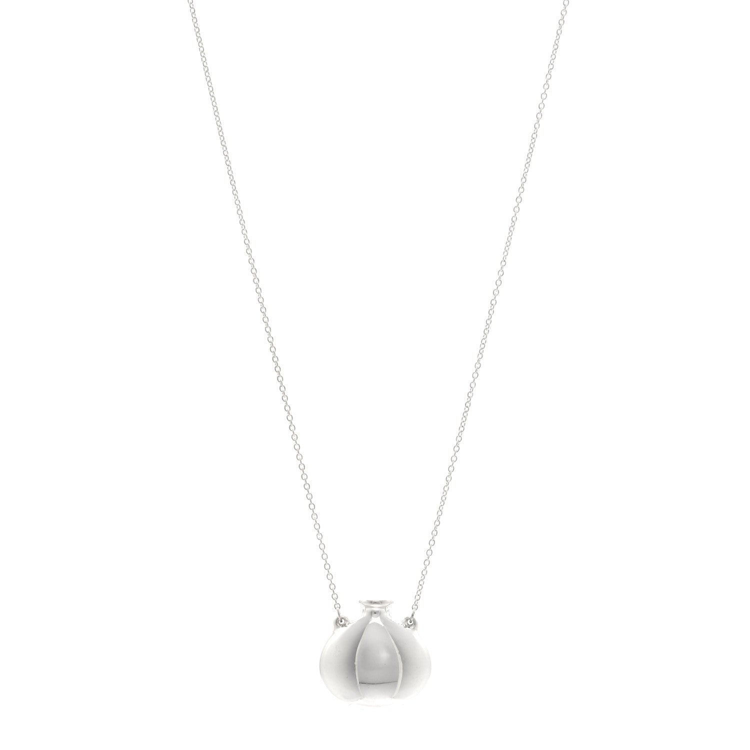 Tiffany Sterling Silver Small Elsa Peretti Bottle Pendant Necklace 1 of 6