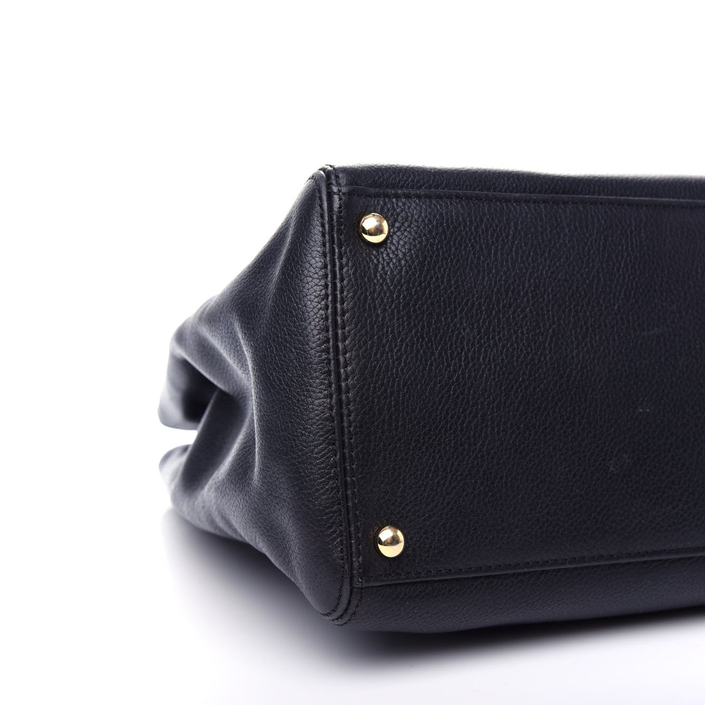 Calfskin Cerf Executive Shopper Tote Black