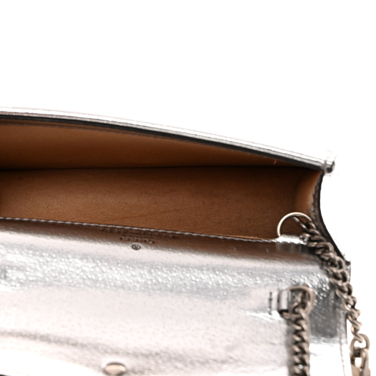 Metallic Calfskin Super Mini Dionysus Shoulder Bag Silver