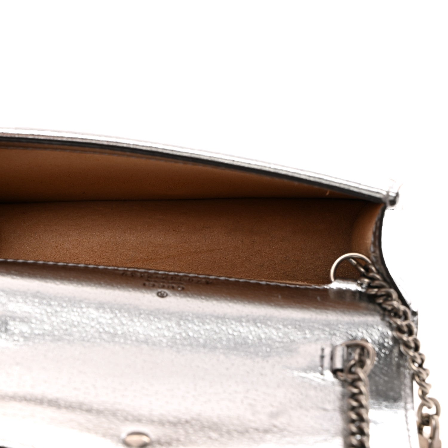 Gucci Metallic Calfskin Super Mini Dionysus Shoulder Bag Silver 5 of 9