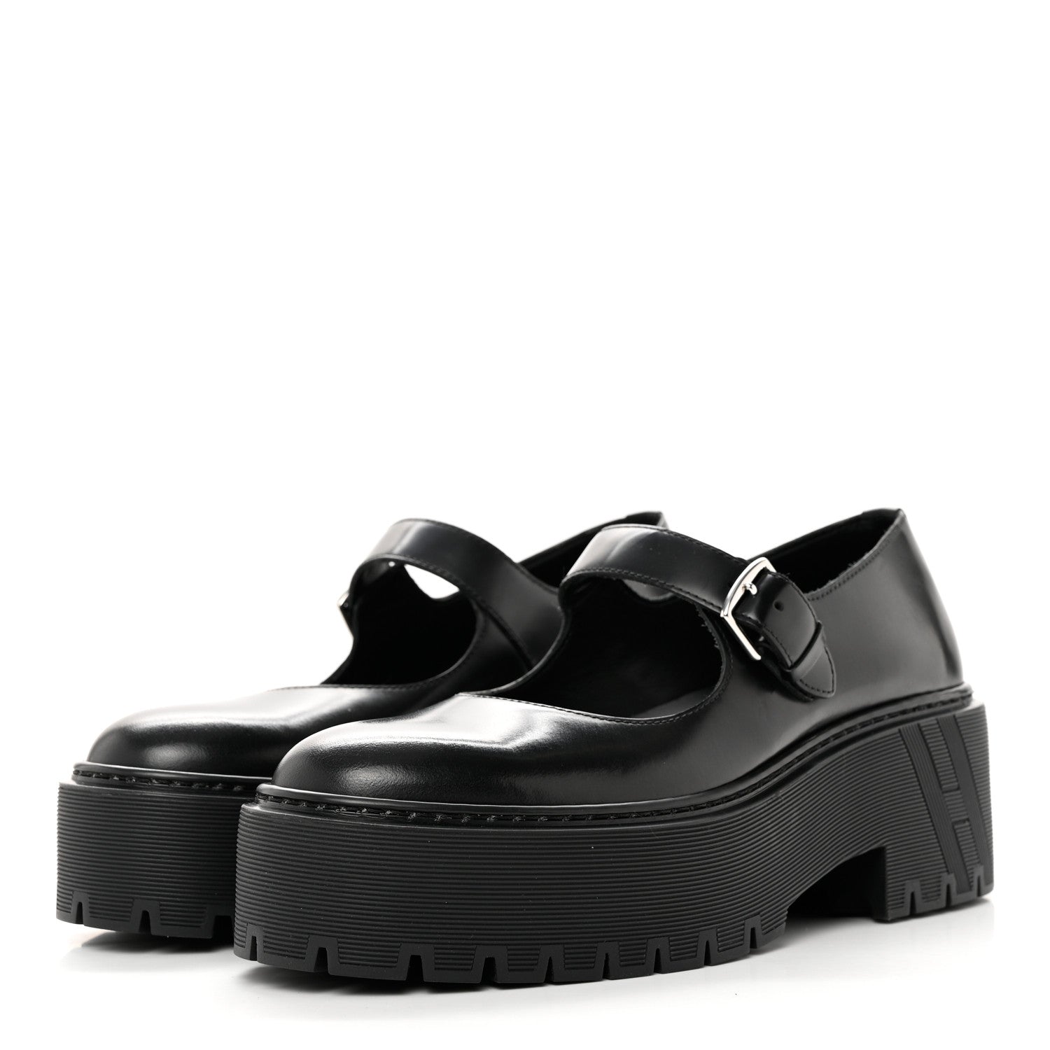 Hermes Glazed Calfskin Hoxton Oxford 37 Black 3 of 15