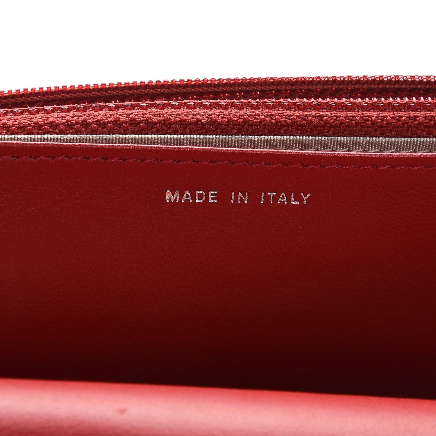 Chanel Calfskin Diamond Stitch Wallet On Chain WOC Red 7 of 9