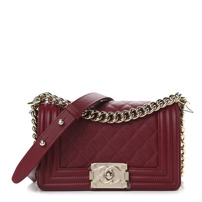 Chanel Caviar Quilted Small Boy Flap Burgundy 1 of 9