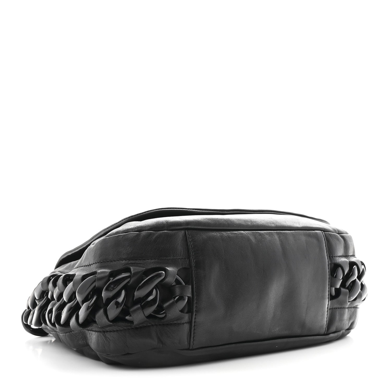 Chanel Calfskin Modern Chain Rhodoid Flap Black 4 of 10