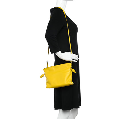 Loewe Calfskin Mini Flamenco Knot Clutch Mustard 2 of 12