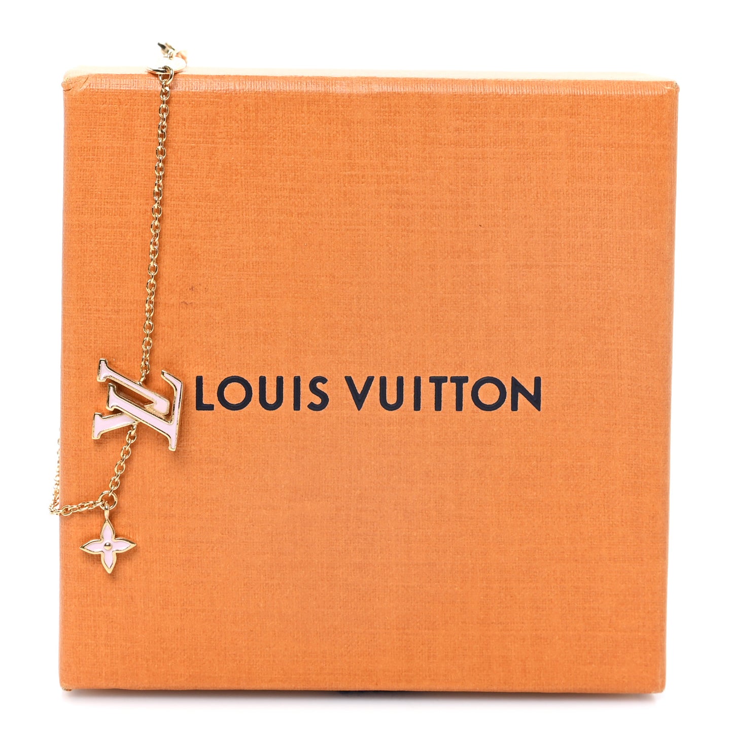 Metal Enamel LV Iconic Bracelet Gold Light Pink