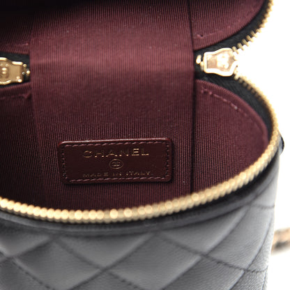 Chanel Caviar Quilted Phone Holder With Chain Black 6 of 10