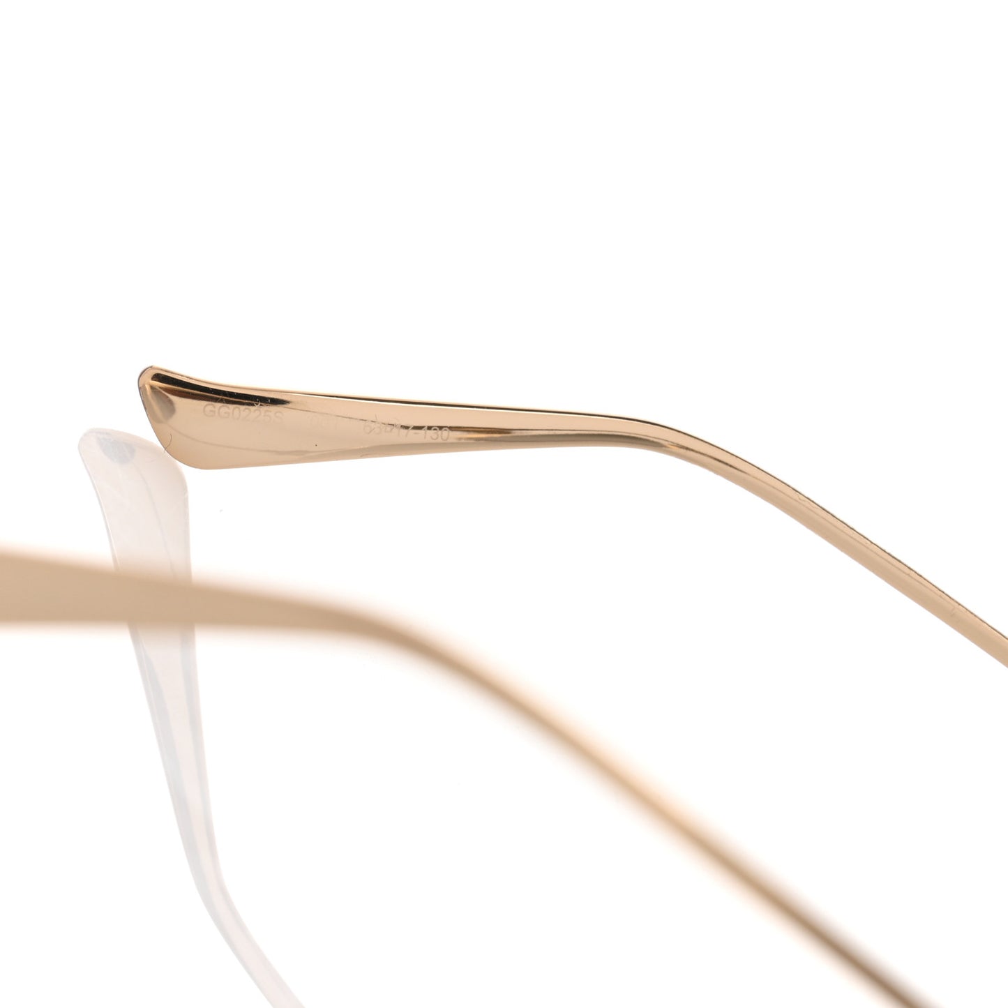 Metal Oversized Round Frame GG0225S Sunglasses Gold