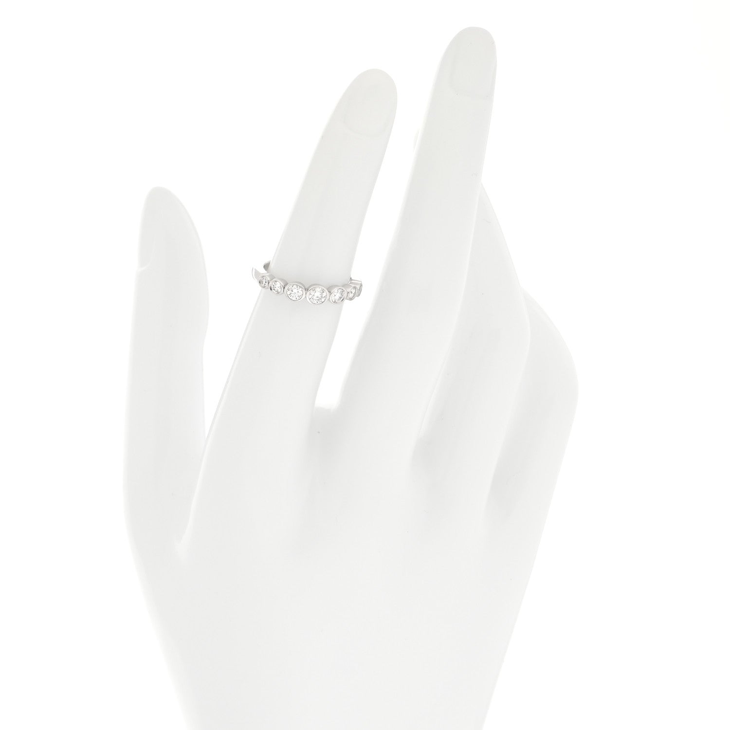 Tiffany Platinum Diamond Jazz Graduated Band Ring 49 5 2 of 5