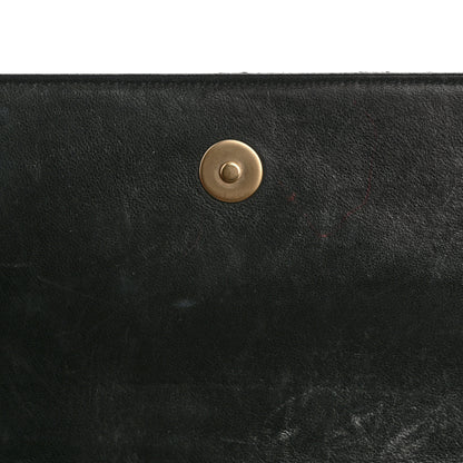 Chanel Metallic Tweed Quilted Clutch Black Gold 9 of 14