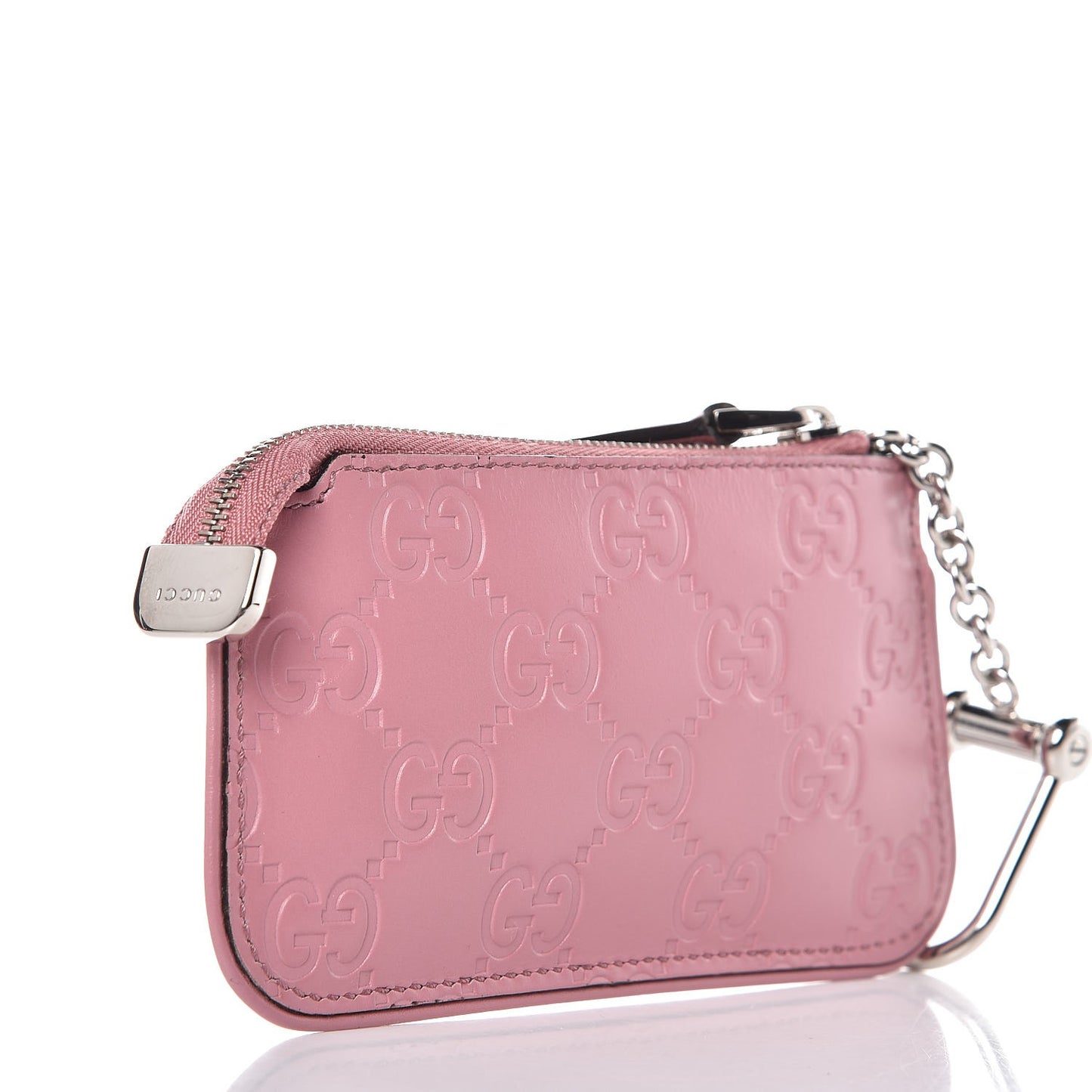 Guccissima Signature Key Case Carmine Rose