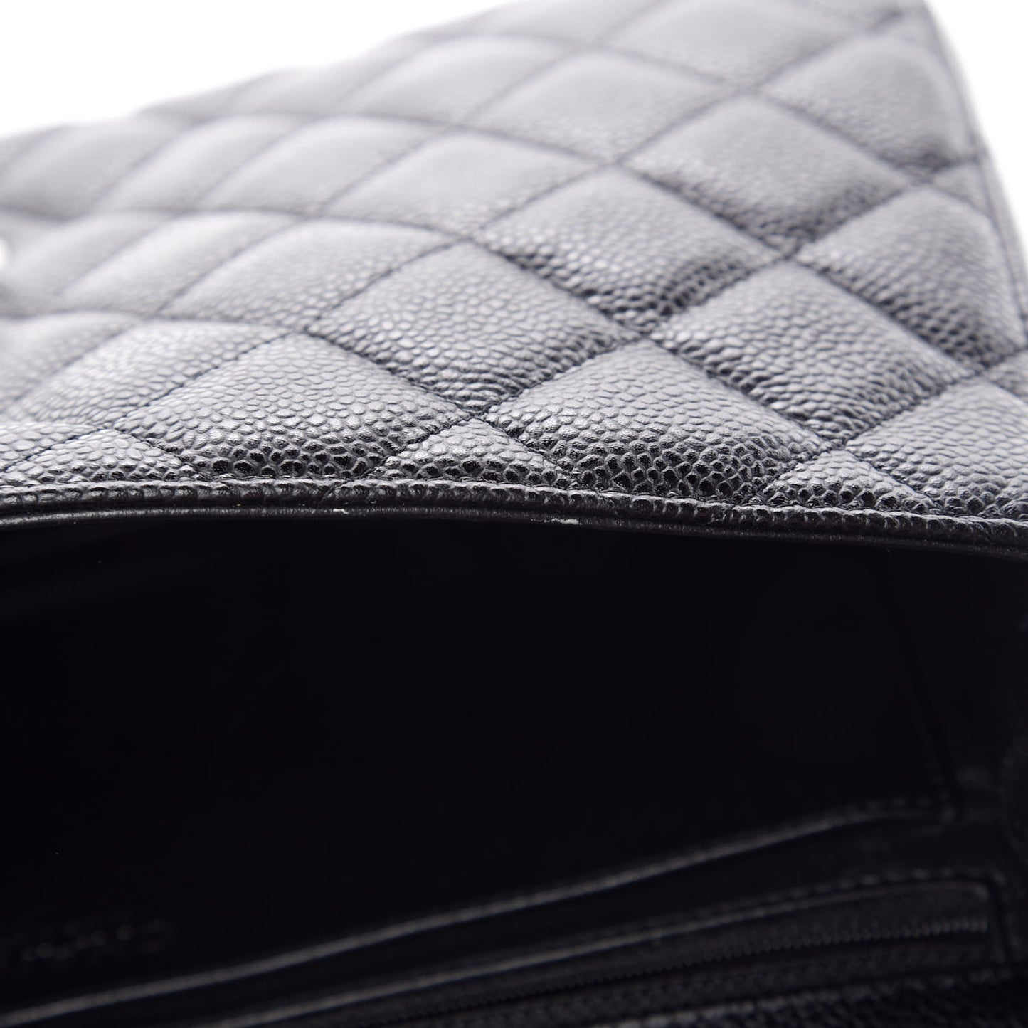 Caviar Quilted Jumbo Single Flap Black